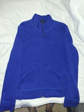 Faconnable Cobalt Blue Zip Sweater Jacket